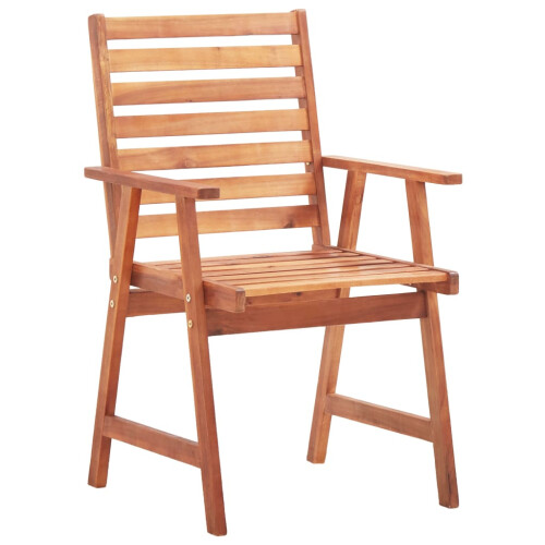 Berkfield Outdoor Dining Chairs 8 pcs Solid Acacia Wood 1