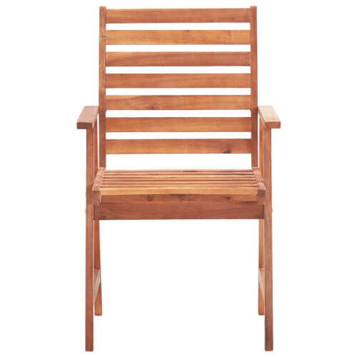 Berkfield Outdoor Dining Chairs 8 pcs Solid Acacia Wood 2