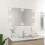 Berkfield Wall Frameless Mirror with LED Lights Rectangular Glass 3