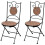 Berkfield Folding Bistro Chairs 2 pcs Ceramic Terracotta 1