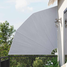 Berkfield Collapsible Balcony Side Awning Grey 210x210 cm