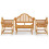 Berkfield 4 Piece Garden Lounge Set Solid Wood Teak 2