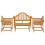 Berkfield 4 Piece Garden Lounge Set Solid Wood Teak 3