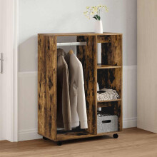 Berkfield Wardrobe Smoked Oak 80x40x110 cm Engineered Wood
