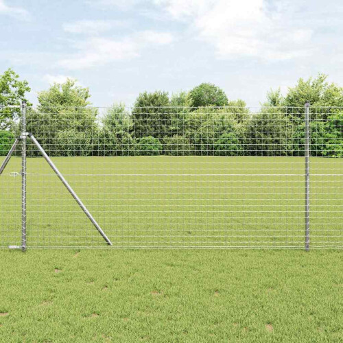 Berkfield Fence Post 13 pcs Silver Steel