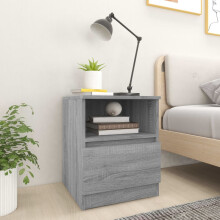Berkfield Bedside Cabinet Grey Sonoma 40x40x50 cm Engineered Wood