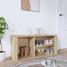 Berkfield Shoe Cabinet Sonoma Oak 100x35x45 cm Engineered Wood