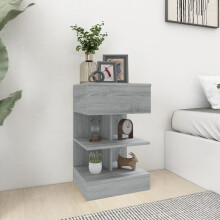 Berkfield Bedside Cabinets 2 pcs Grey Sonoma 40x35x65 cm Engineered Wood
