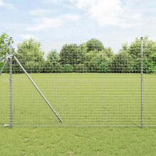 Berkfield Fence Post 13 pcs Silver Steel