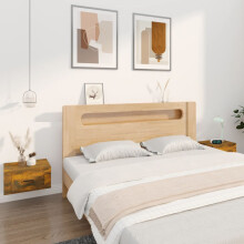 Berkfield Wall-mounted Bedside Cabinets 2 pcs Smoked Oak 50x36x25 cm