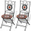 Berkfield Folding Bistro Chairs 2 pcs Ceramic Terracotta and White 1