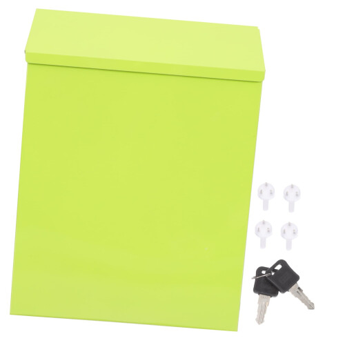 Wall Mounted Locking Mailbox for Home, Durable Iron Construction, Secure Lock System, Large Capacity