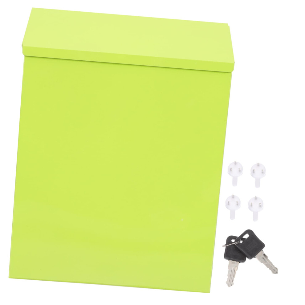 Wall Mounted Locking Mailbox For Home, Durable Iron Construction, Secure Lock System, Large Capacity 9045646577357