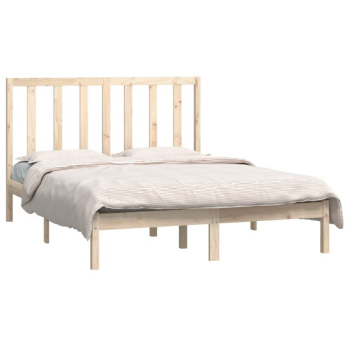 Berkfield Bed Frame without Mattress 135x190 cm Double Solid Wood Pine 2