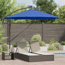 Berkfield Umbrella Azurblau 294 x 294 x 248 cm Polyester and Aluminium