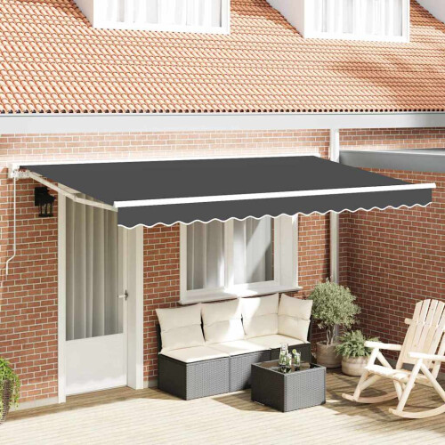 Berkfield Awning Replacement Fabric Anthracite 4 x 2 m Polyester