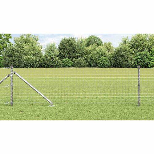 Berkfield Fence Post 13 pcs Silver Steel