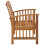 Berkfield Garden Bench 119 cm Solid Acacia Wood 3