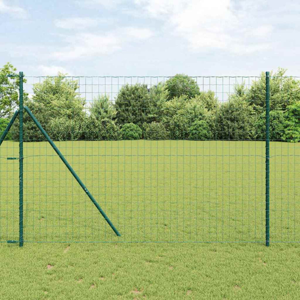 Berkfield Euro Fence Green 1.6 X 10 M Pvc-Coated Iron 8720625286666