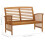 Berkfield Garden Bench 119 cm Solid Acacia Wood 7
