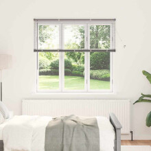 Berkfield Venetian Blinds Height Adjustable Silver 130 x 145 cm Aluminium