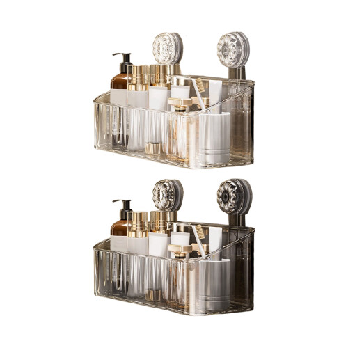 Adhesive Bathroom Rack Rotating Suction Technology for-White 1