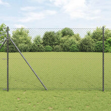 Berkfield Chain Link Fence Grey