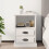 Berkfield Bedside Cabinet White 43x36x60 cm 1