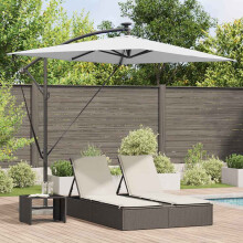 Berkfield Umbrella Sand 294 x 200 x 270 cm Polyester and Aluminium