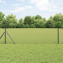 Berkfield Chain Link Fence Grey