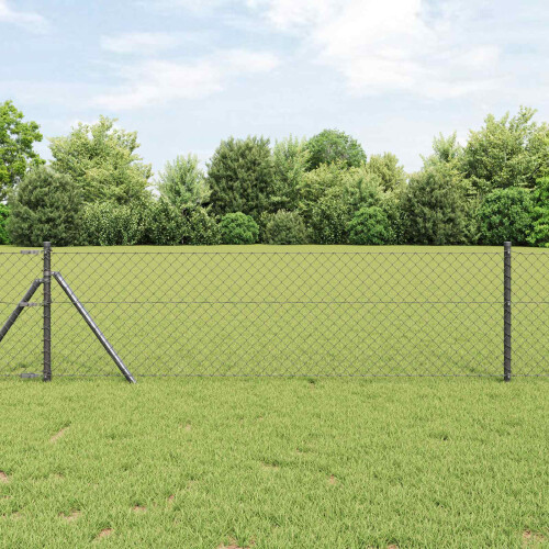 Berkfield Chain Link Fence Grey