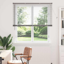 Berkfield Venetian Blinds Height Adjustable Silver 175 x 135 cm Aluminium
