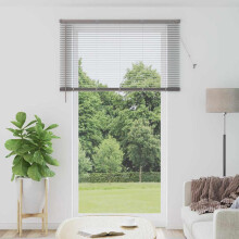 Berkfield Venetian Blinds Height Adjustable Silver 220 x 135 cm Aluminium