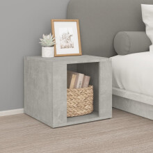 Berkfield Bedside Table Concrete Grey 41x40x36 cm Engineered Wood
