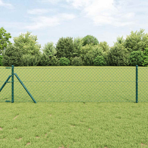 Berkfield Chain Link Fence Green