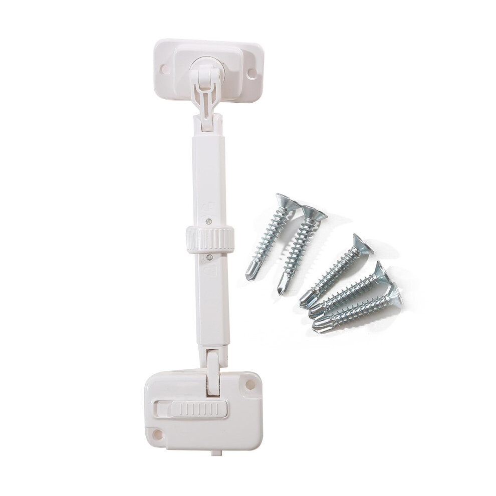 Adjustable Childproof Window Restrictor Lock For Aluminum And Wooden Frames Baby Safety Security White