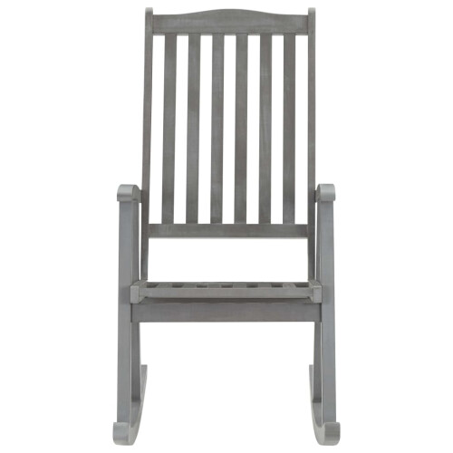 Berkfield Rocking Chair Grey Solid Acacia Wood 1