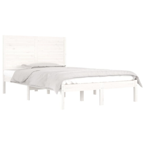 Berkfield Bed Frame without Mattress White 120x190 cm Small Double Solid Wood 2