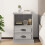 Berkfield Bedside Cabinet Grey Sonoma 43x36x60 cm 1