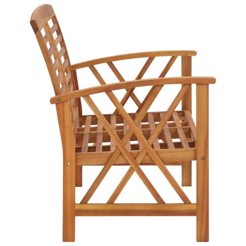 Berkfield Garden Bench 119 cm Solid Acacia Wood 2