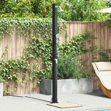 Berkfield Outdoor Solar shower Black 217 cm PVC and Aluminium
