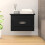Berkfield Wall-mounted Bedside Cabinet Black 41.5x36x28cm 1