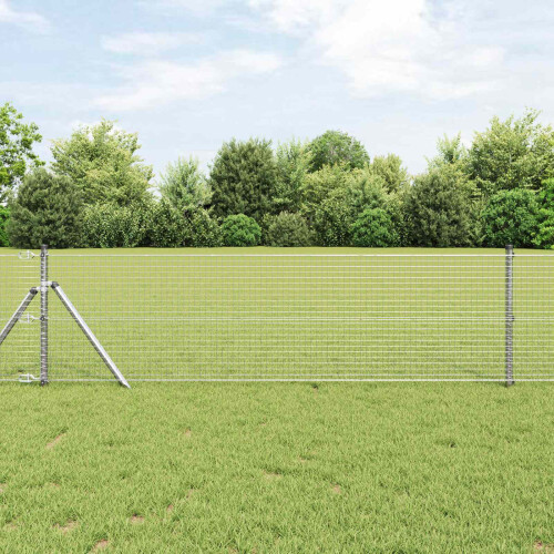 Berkfield Welded Wire Fence Silver