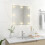Berkfield Wall Mirror with LED Lights Square Glass 3