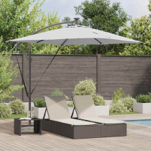 Berkfield Umbrella Sand 249 x 249 x 250 cm Polyester and Aluminium