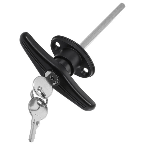 Universal Garage Door Emergency Release Lock Kit 3 Set, Heavy‑Duty T‑Handle with Keyed Security Access