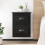 Berkfield Wall-mounted Bedside Cabinet Black 41.5x36x53cm 1