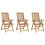 Berkfield Folding Garden Chairs 3 pcs Solid Acacia Wood 5