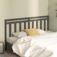 Berkfield Bed Headboard Grey 186x4x100 cm Solid Wood Pine