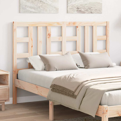 Berkfield Bed Headboard 141x4x100 cm Solid Wood Pine